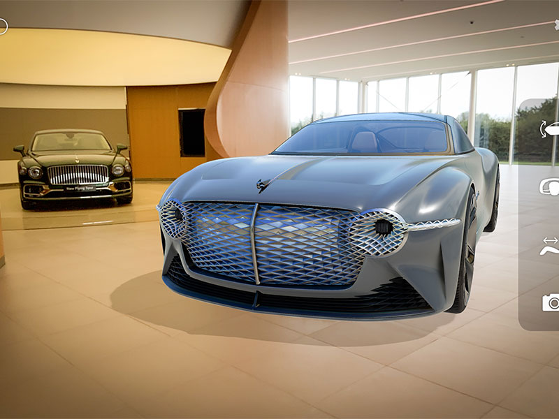 BENTLEY تطوّر تطبيقاً جديداً لاستعراض سيارتها النموذجيةEXP 100 GT